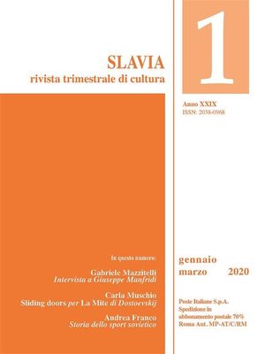 cover image of Slavia  N. 2020--1